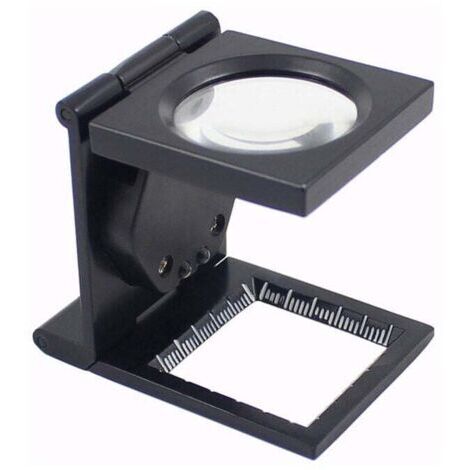 Pair ZVD-Loupe compte-fils pliant pliable avec monture en métal peint en noir (1/4)