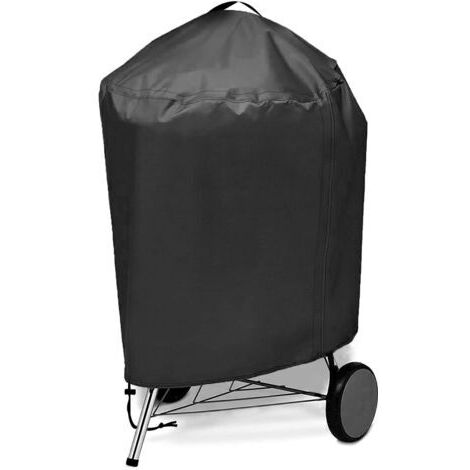 Housse Barbecue Exterieur Rond, 420D Oxford Bache Barbecue Exterieur Protection Ø77 x 90 cm, Anti-Vent/Solei/l'eau, Housse Plancha Convient la Plupart des Grills (1/5)