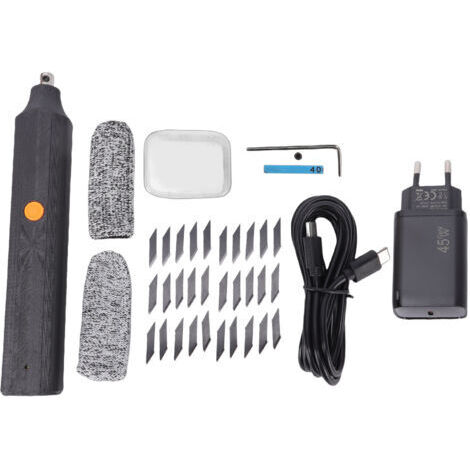 Pair - Ensemble de coupe ultrasonique 40KHz, outil de coupe portatif avec 30 lames pour impression 3D plastique bois résine prise ue