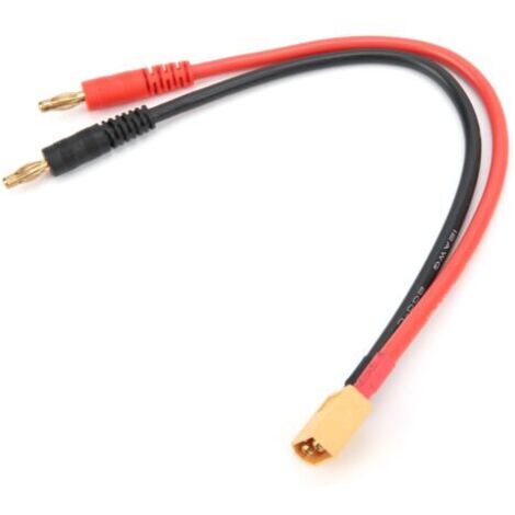 Pair - SJLERST Adaptateur de Connecteur Mâle Fiche XT60 à Fiche Banane Connecteur mâle Bullet 4.0mm 4mm avec Câble 12AWG 20CM Adaptateur et connecteur pour câble courant faible (1/5)