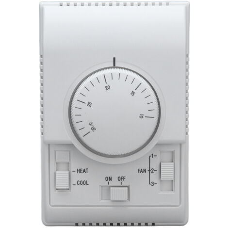 Pair - Thermostat mécanique pour climatisation centrale 110-220V – Installation intégrée – Longue durée de vie – Commutateur de mode chaud/froid
