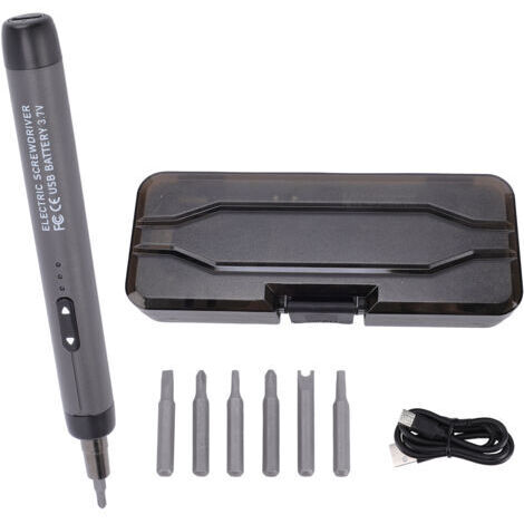 Pair - Kit de tournevis électrique 48 en 1, sans fil et portable, comprenant 38 embouts et 6 outils d'ouverture pour la réparation de PC, téléphones et appareils électroniques (1/5)
