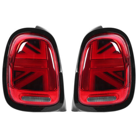 Pair - VLAND JCW Union Jack Full LED feux arrière lentille rouge convient pour F55 F56 F57 20142020 (1/5)