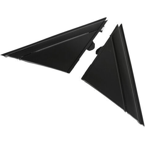 Pair - SJLERST Couvercle de Drapeau de Rétroviseur de Porte 1SH17KX7AA Rétroviseur Gauche Droite Triangle Plaque Garniture Remplacement pour FIAT 500 2012 à 2017 (Noir brillant)