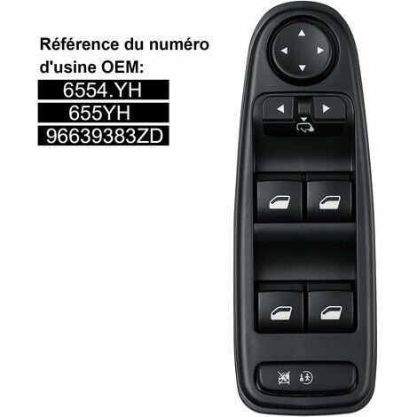 Pair - SJLERST Commande Leve Vitre C4 Picasso 6554.YH Commutateur Interrupteur Bouton Lève Vitre Pour Citroen C4 Grand Picasso