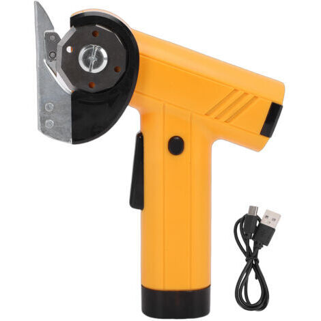 Pair - Ciseaux électriques sans fil rechargeables, coupe-cartons, ciseaux à tissu puissants avec lames de sécurité, jaunes (1/5)
