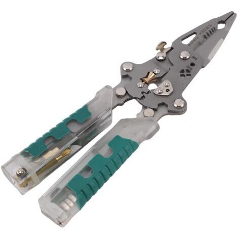 Pair - Pince à dénuder multifonctionnelle 20 en 1 avec détecteur de tension, sertisseuse et tournevis à stylet. (1/5)