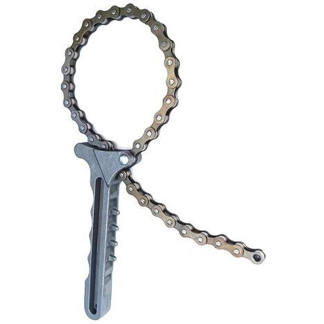 Pair - Clé à filtre à huile réglable - Clé à chaîne - Extracteur de filtre à huile - Outil de retrait de filtre à huile pour voiture, moto, camion - Capacité de 130 mm de diamètre (1/5)