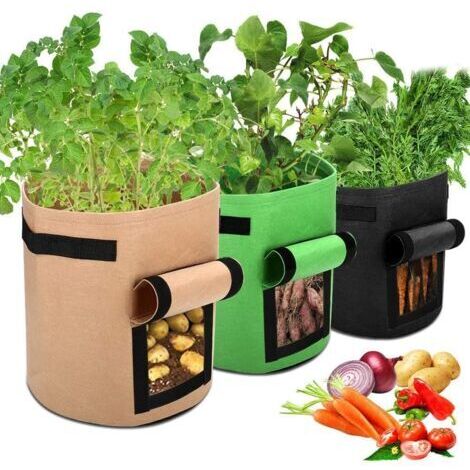 Pair - 3 Sac Pomme de Terre Sacs à Plantes, Biodégradables pour Planter des Sacs de Plantation (1/5)