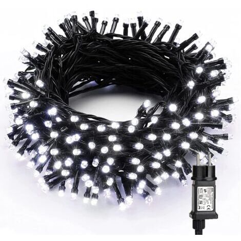 Pair - Guirlande Lumineuse Noël Intérieur Exterieur, 20M 200 LED Blanc Froid Guirlande Lumineuse Electrique 8 Modes Étanche LED Lumière pour Décoration Noël Fête Mariage Arbre Festival Jardin (1/5)