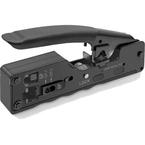 Pair - Pince à Sertir RJ45 pour Connecteur Réseau CAT5/CAT5E/CAT6/CAT6A/CAT7 Fiche Réseau RJ45 à Sertir et Prise Téléphone 6P RJ11 (1/5)