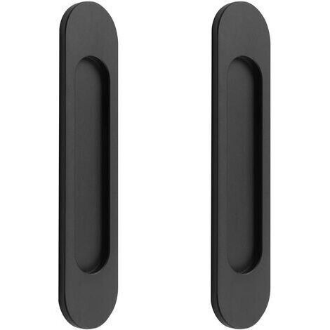 Pair - Poignées de porte coulissante ovales auto-adhésives, poignée sans perforation pour porte de grange coulissante, fenêtres(2pcs) (1/5)