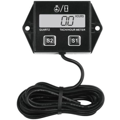 Pair - Digital Compteur Heure Tachymètre,Batterie Remplaçable RPM Mètre Pour Scooter Pelouse Tracteur Dirt Bike Générateur (1/5)