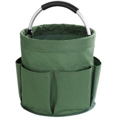 Pair - Panier Rangement Produit d'entretien, 6 rangements, Pliable avec poignée de Transport,Vert (1/5)