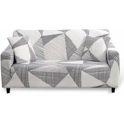 Pair - Housse de canapé extensible 2 places – Tissu polyester spandex – S'adapte aux canapés de 135 à 170 cm – Antidérapante avec taie d'oreiller (1/5)