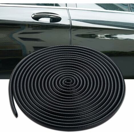 Pair - Protecteur de Bord de Porte de Voiture,Voiture en Caoutchouc en Forme de U Garniture de Voiture protecteurs(5M, Noir)