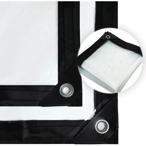 Pair - Bâche de protection transparente 3x4m – Polyéthylène résistant aux intempéries – Œillets en aluminium renforcés pour fixation durable (1/5)