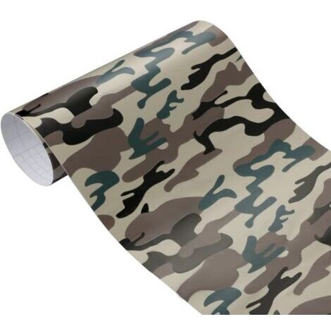 Pair - Camouflage Film Vinyle Wrap - Camouflage Vinyle Film AdhéSif Voiture en PVC - 50cm x 200cm (1/5)