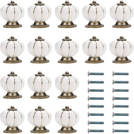 Pair - Bouton Ceramique, Bouton de Meuble Rond Vintage Tiroirs et Placard(Lot de 16) (1/5)