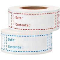 pair 1000 étiquettes taille 2,95 x 0,98 poucesautocollantes amovibles de date de nourriture, rappel de congélateur d'aliments, étiquettes de stockage des aliments