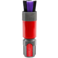pair Brosse Anti-rayures, Sans Trace Brosse à Poussière pour Accessoire Dyson, pour Embout Aspirateura Dyson V7/V8/V10/V15, Brosse à Poussière sans Rayures pour Aspirateur Dyson (Rouge)