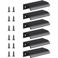 Pair 6pcs Poignée d’Armoire, Invisible Poignées Meuble Tiroir, Poignées de porte Dissimulées Poignée Encastrée Affleurante Pour tiroirs portes d'armoires,Commode