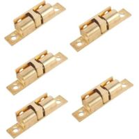 Pair 5pcs Ball Catch Solid Brass Adjustable Double Ball Tension Roller Catch Latch Hardware for Cabinet Cupboard Furniture Door (50mm)