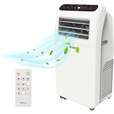 SHINCO 12000 BTU mobile Klimaanlage, 3,5 kW, 3-in-1-Funktion mit Abluftschlauch, Kühlung, Luftentfeuchtung und Belüftung, Eco R290