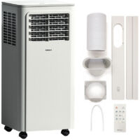 SHINCO mobile Klimaanlage, 9000 BTU mit 3-in-1-Funktion, 2,6 kW, Fernbedienung, 24-Stunden-Timer, Fenster-Set, tragbare Klimaanlage mit Schlauch