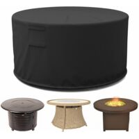Housse de brasero ronde 50 pouces, Étanche, Résistante aux UV et Coupe-vent, Protection robuste