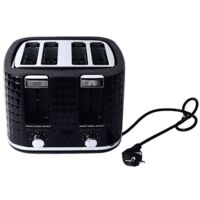 Stainless steel toaster with 4 slices, multifunctional, adjustable bread toasting degree