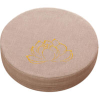 Meditation Cushion Round Hard Foam Cotton Linen Removable Washable Comfortable Floor Cushion Mat Beige