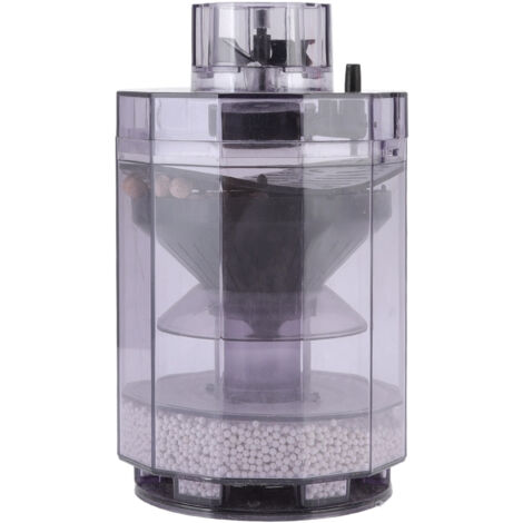 Runder PVC-Außenfiltereimer für Aquarien mit Aktivperlen – Automatische Reinigung ohne Pumpe.