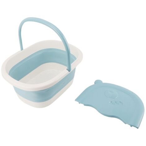 Faltbares Kinderfußbad mit Akupressurfunktion – Modell: Soak Tub – Material: PP/PTE – Blau – 39 x 30 x 17 cm – Multifunktional