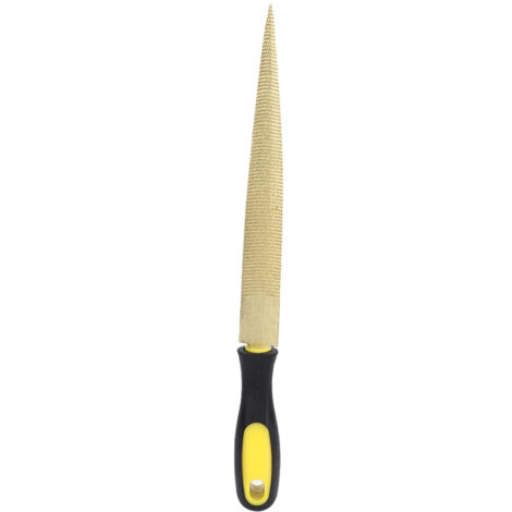 25 cm (10 Zoll) Goldfeile für die Holzbearbeitung – Runde, konische Flachfeile aus Kohlenstoffstahl – Rutschfester TPR-Griff zum Schnitzen, Modellbau und für Heimwerkerprojekte (1/5)