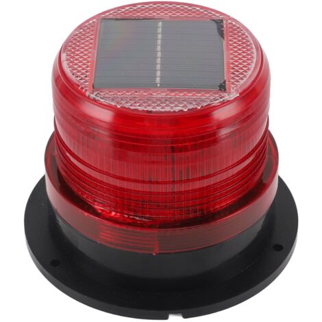 8-LED-Solar-Sicherheitsleuchte mit Nachtsensor, 1200 mAh, Rot für Baustellen/Verkehr