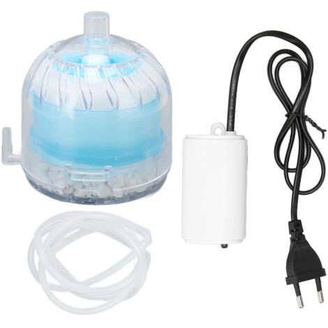 Leise Aquarium-Luftpumpe, 220 V (EU) – Einstellbare Fördermenge 3 l/min, Kompaktfilter 8 x 8,5 cm (1/5)