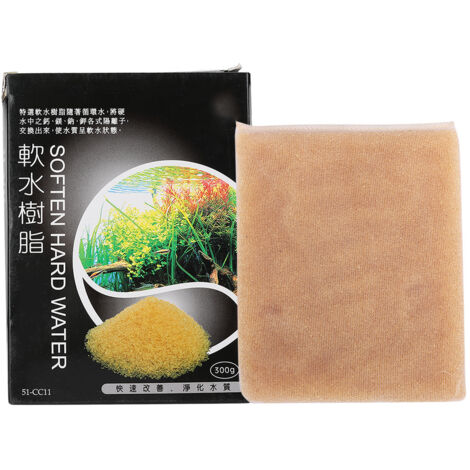 Aquarienwasserenthärtungsharz – Natürliches Harzfiltermaterial, 309 g, braune Partikel