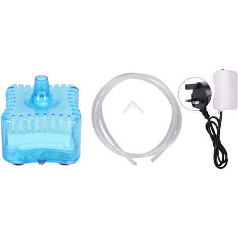 Leise 3-W-Aquarienluftpumpe mit Filterung und einstellbarer Durchflussrate – Kunststoff, 8 x 8 x 5,5 cm (1/5)