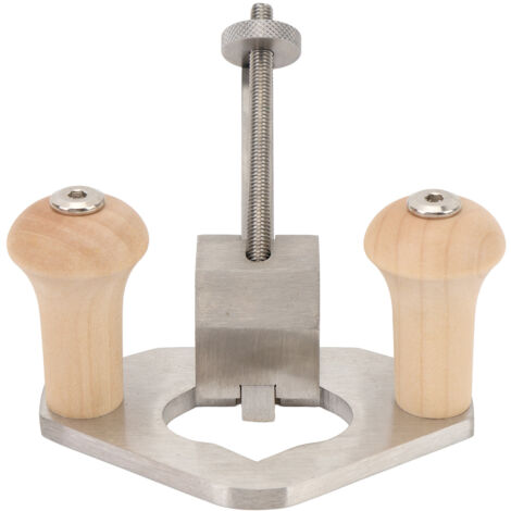 Manueller Nuthobel [Fräshobel] mit Tiefenanschlag und abnehmbarer Edelstahlbasis für präzise Holzbearbeitung, Massivholz, Gewicht 523 g. (1/5)