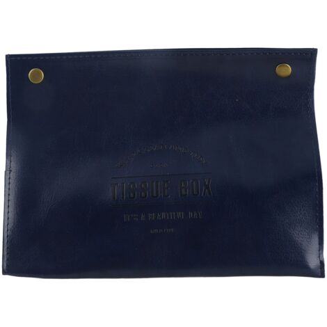 Retro-Design-Taschentuchbox aus PU-Leder mit bronzefarbenen Knöpfen – Elegante Schreibtisch-Organizer und Tischdekoration für Wohn- und Schlafzimmer (1/5)