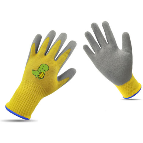 Kinder-Gartenhandschuhe, Handschutz, weiches Polyester, rutschfest, Tiermotive (Dinosaurier, Hase, Pinguin), Größen 3–13 Jahre, leuchtende Farben, Geschenkidee