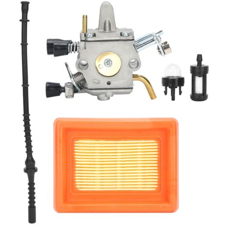 Komplettes Vergaser-Reparaturset für STIHL FS400/450/480 Rasenmäher mit Luftfilter, Schlauch und Kraftstofffilter – Hochwertiges Aluminium-Ersatzteil