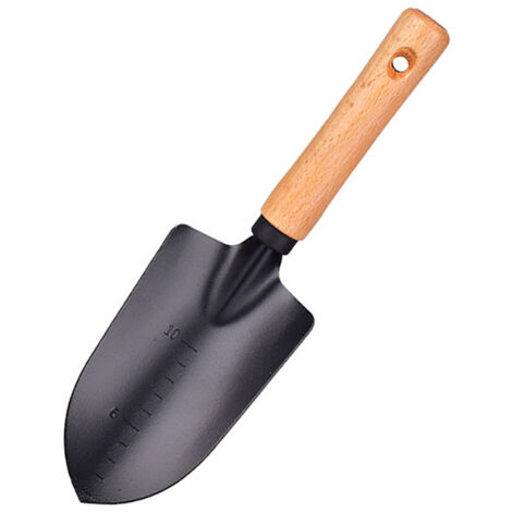 Ergonomischer Handspaten [Profi-Modell] – Edelstahlstiel, Holz – Reduziert die Ermüdung des Handgelenks – Ideal für harte Böden und zum Umpflanzen