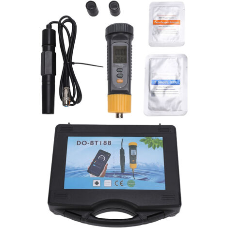 Digitales Sauerstoffmessgerät mit automatischer Temperaturregelung (ATC) und Bluetooth für Tuya, Sauerstoffmessgerät für Aquarien und Teiche, hintergrundbeleuchtetes LCD-Display (0–199,9 %, 0–20 mg/l) (1/5)