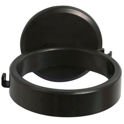 Wandhalterung für Haartrockner – Schwarz – Hochwertiges ABS – Bohrfreie Montage – 8 cm Durchmesser (1/5)