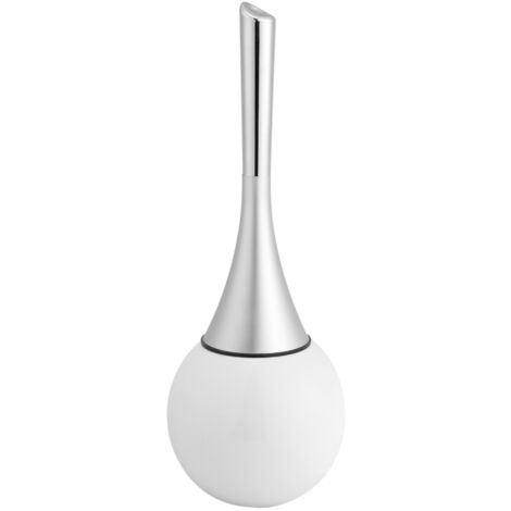 WC-Bürsten-Set mit Edelstahlhalter und weißem Sockel – Stilvolle und langlebige Aufbewahrungsbürste (38 cm)