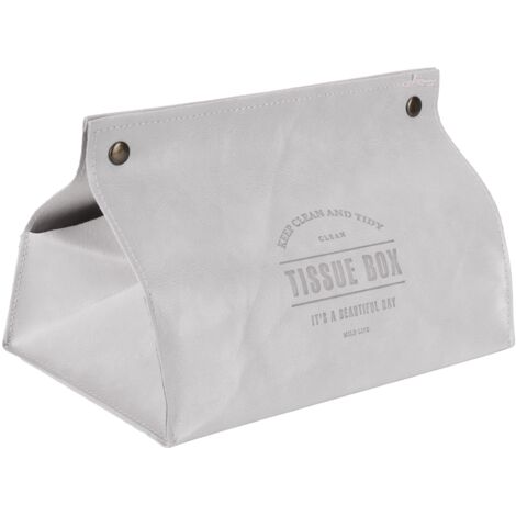 Taschentuchbox aus PU-Leder – 12 x 12,5 x 20 cm – Modern und wasserfest für Tisch oder Nachttisch – 1 Stück (1/5)