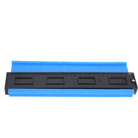 Multifunktionale ABS-Konturenlehre – Messwerkzeug für Holzbearbeitung, unregelmäßige Formen, Fliesenlegen (28 cm, Blau) – Präzisionsset