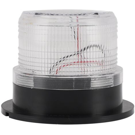 [Signalleuchte] [Solar-LED-Scheinwerfer] [Sicherheitswarnleuchte] Autarke Solar-Blinkleuchte mit Dämmerungssensor und 1200-mAh-Akku, 8 rot/blaue LEDs für Baustellen und Verkehr.